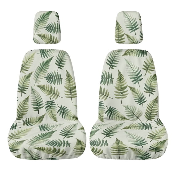KUIFORTI Green Leaf UTV Seat Covers Anti-Slip Seats Cover with Headrest Covers Rhino Seat Cover Set(4 PCS) Water-Resistant for Yamaha Rhino 700 660 450 2004-2021