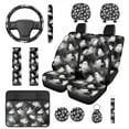 thumbnail image 1 of KUIFORTI Halloween Ghost Car Seat Covers Full Set 14 Pieces with Headrest Covers for Car Steering Wheel Cover Auto Center Console Pad Cars Seat Belt Cover for Cars Sedans SUVs, 1 of 7