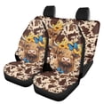 thumbnail image 1 of KUIFORTI Highland Cow Car Seat Cover Auto Accessories Interior 4Pcs, Front Seat Protector Auto Seat Rear Split Bench Cover Universal Automotive Seat Cover Accessories, 1 of 7