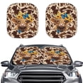 thumbnail image 1 of KUIFORTI Highland Cow Car Sun Shade Windshield Foldable Sunshades&nbsp;for SUV Trucks Sedan, Car Window Covers, Blocks Uv Rays Visor Shield Cover Keep Your Vehicle Cool, 1 of 5