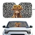 thumbnail image 1 of KUIFORTI Highland Cow Sun Shade for Car Windshield Foldable Sun Shield for Car Windshield, Sunflower Leopard Sunshade for SUV, Big Sedan, Van, Hatchback, 1 of 6