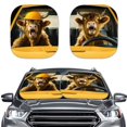 thumbnail image 1 of KUIFORTI Highland Cow Windshield Sun Shade for Car, SUV, Sedan, Trucks, Foldable Car Sun Shade Cute Windshield Cover for UV Rays & Heat Protection, 1 of 5