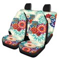 thumbnail image 1 of KUIFORTI Hippie Flowers Auto Seat Cover Pack of 4, Automotive Interior Decor Trendy Accessories, Car Front Seats and Rear Bench Cove Fashion Auto Interior for Car Sedan Auto Truck SUV, 1 of 7