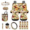 thumbnail image 1 of KUIFORTI Hummingbird Print Car Seat Cover Set Wear-Resistant Set 15 Pcs Automotive Front Seat & Bench Back Seat Cover Washable Breathable Non Slip Fits for Cars Truck SUV, 1 of 7