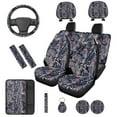 thumbnail image 1 of KUIFORTI Hunting Forest Car Seat Covers Full Set 14 Pieces with Headrest Covers for Car Steering Wheel Cover Auto Center Console Pad Cars Seat Belt Cover for Cars Sedans SUVs, 1 of 7