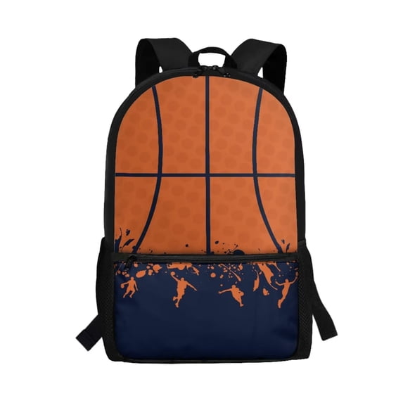 KUIFORTI Kids Girls Boys Schoolbag Ergonomic Backpack 17 Inch Students School Stationery Bag for Teens Children Toddlers,Basketball Pattern