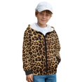 thumbnail image 1 of KUIFORTI Leopard Print Boys Hoodies 6-7 Years Fleece-Lined Hooded Zip Up Sweatshirts with Pockets Warm Thick Fall Fashion Outfits Winter Clothes for Outdoor Activity, 1 of 6