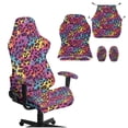 thumbnail image 1 of KUIFORTI Leopard Print Gaming Chair Cover with Armrest Covers Comfortable Gaming Chair Covers Slipcovers 4Pcs Easy Installation Breathable for Home, Shop, Living Room, Office, 1 of 7