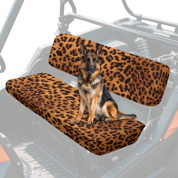 KUIFORTI Leopard Print UTV Seat Cover Easy to Install Mule Seat Cover Protector Waterproof Easy Installation UTV Accessories Fit for Kawasaki Mule 4010 4x4 Diesel 2009-2013