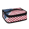 thumbnail image 1 of KUIFORTI Lunch Bag Cooler Bag Women Lunch Purse Reusable Small Ice Packs Handbag Lunch Box Inside Purse with Handle, American Star Print, 1 of 7