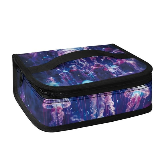 KUIFORTI Lunch Bag Ice Packs Lunch Bag Lightweight Women Handbag Tote Bag Container Pouch for Travel Hiking Camping, Bling Jellyfish