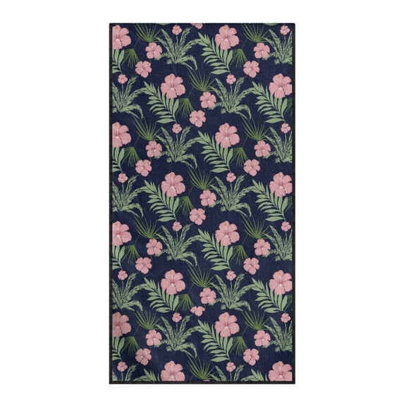 KUIFORTI Multi-Use Car Seat Cover Running Towel - Premium Microfiber Protector for Sedans/Trucks/SUVs/Vans (Yoga Mat, Sweat Towel, Car Accessories), Tropical Flower Leaf