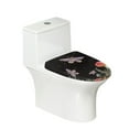 thumbnail image 1 of KUIFORTI Mushroom Butterfly Toilet Covers Black Toilet Seat Cover Elongated Toilet Lid Covers Dust Cover for Bathroom Decorations, 1 of 6