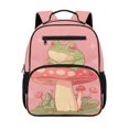 thumbnail image 1 of KUIFORTI Mushroom Frog Toddler Backpack Girls Kids School Bag with Multiple Storage Pockets Adjustable Straps 13.5 Inch for Preschool Kindergarten School Supplies, 1 of 7