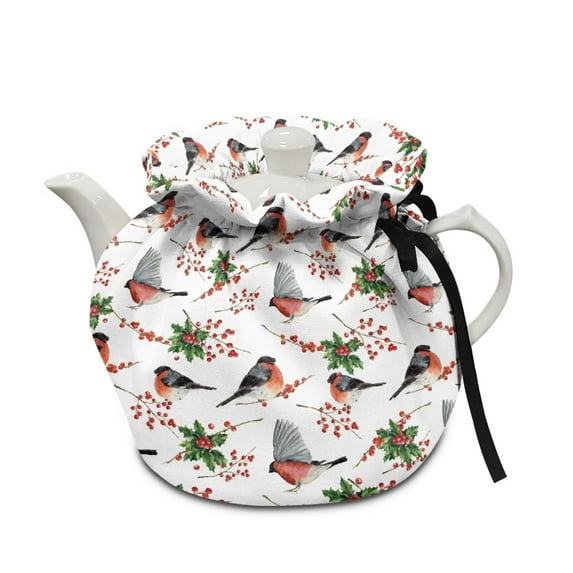 KUIFORTI Novelty Tea Cosy Leaves Bird Teapot Protective Cover Tea Kettle Dust Cover Blue Tea Cozy Cover for Teapots Breakfast Pot Coffee Pot Tabletop Kitchen Accessories