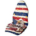 thumbnail image 1 of KUIFORTI Patriotic Eagle Print Front Car Seat Protector Cover, Water-Resistant Washable Towel Bucket Seat Covers Universal Fit for Cars SUVs Trucks, for Gym Running Swimming, 1 of 7