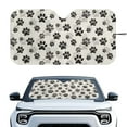 thumbnail image 1 of KUIFORTI Paw Print Windshield Sunshade Block Heat and Sun UV Rays, Front Windshield Sun Shade, Sun Visor for Car- Keeps Your Vehicle Cool - 66.53×34.44 Inch, 1 of 5