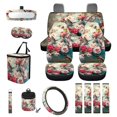 thumbnail image 1 of KUIFORTI Peony Print Car Seat Cover Set Wear-Resistant 15 Pack Automotive Front Seat & Bench Back Seat Cover Comfortable Breathable All-Season Protection for Truck SUV, 1 of 7