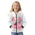 thumbnail image 1 of KUIFORTI Pink Axolotl Girls Crewneck Sweatshirt Fleece-Lined Soft Active Performance Zip Up Hoodies for Girls Breathable Outwear with Pockets for Outdoor Activity, 1 of 6
