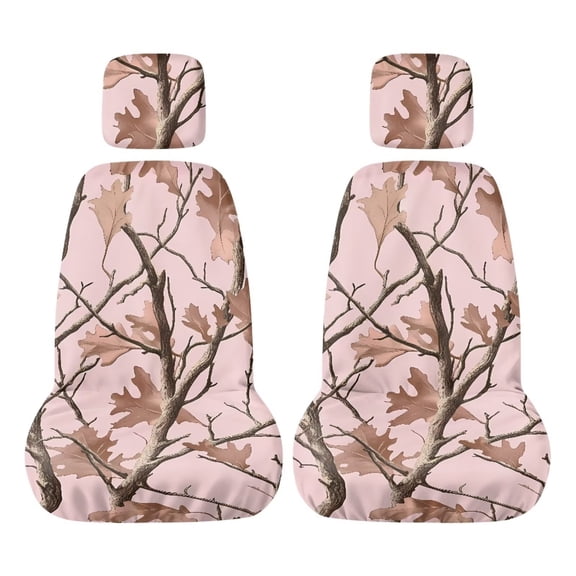 KUIFORTI Pink Camouflage UTV seat covers Water-Resistant Seat Cover with Headrest Covers Waterproof Compatible with Rhino 700 660 450 2004-2021 Rhino Accessories Bucket Seat Cover