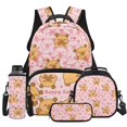 thumbnail image 1 of KUIFORTI Pink Capybara Kids Backpack and Lunch Bag Set 4Pcs with Pencil Pouch Water Bottle Sleeve for Elementary Middle School Boys Girls Students Back to School Gifts Supplies, 1 of 7