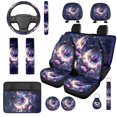 thumbnail image 1 of KUIFORTI Purple Butterfly Car Seat Covers Wear-Resistant 14 Pack Automotive Rear Front Seat Protector Washable Elastic Fabrics Universal Fit for Vehicles,Cars,Suvs,Vans,Sedans, 1 of 7
