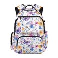 thumbnail image 1 of KUIFORTI Purple Butterfly Girls Backpack Kids Bookbag Lightweight with Adjustable Straps Front Pockets Back to School Supplies, 1 of 7