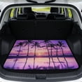 thumbnail image 1 of KUIFORTI Purple Coconut Tree Car Trunk Liner 29" x 39" Scratch-Proof Durable All Weather Trunk Protective Mat Polyester Vehicle Interior Decoration Accessories Universal Fit, 1 of 7