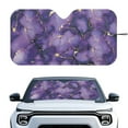 thumbnail image 1 of KUIFORTI Purple Marble Windshield Sun Shade for SUV, Truck, Sedan, Van, Foldable Sun Sunshade for Car Front Window Blocks UV Rays and Heat Universal Fit Automotive Interior Protector, 1 of 6