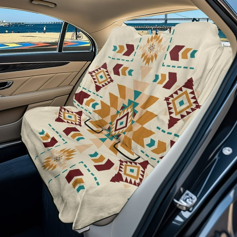 KUIFORTI Rear Seat Covers Aztec Bench Seat Covers for Trucks
