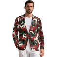 thumbnail image 1 of KUIFORTI Reindeer Men's Suit Jacket One Button Blazer Notched Lapel Outfit for Weddings Business Meetings Prom Dinners Travel and Daily Wear, 1 of 7