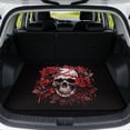 thumbnail image 1 of KUIFORTI Rose Skull SUV Trunk Mat Cargo Mat Rear Trunk Line Practical Auto Interior Accessories Durable Suitable for Most Car Models 29" x 39", 1 of 7