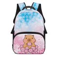 thumbnail image 1 of KUIFORTI Sakura Capybara Kids Backpack 17 Inch Lightweight Girls School Bookbag with Side Pockets Adjustable Straps for Elementary Primary Middle Back to School Gifts, 1 of 7