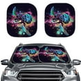 thumbnail image 1 of KUIFORTI Sea Turtle Windshield Sunshade - 2-Piece Car Windshield Covers for Sun Cute Animal Print, Foldable Sun Shade for Car, Sedan, SUV, Van, Truck, 1 of 5