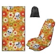 thumbnail image 1 of KUIFORTI Skull Daisy Car Seat Cover Protector Front Seats for Gym, Running, Yoga & Vehicle Protection Portable Comfortable Automotive Towels Seat Protector Cover Blanket, 1 of 7