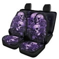 thumbnail image 1 of KUIFORTI Skull Rose Car Seat Covers Full Set 4 Pack Easy to Install Front Seat Protector Auto Seat Rear Split Bench Cover Universal Automotive Seat Cover Accessories, 1 of 7