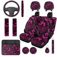 thumbnail image 1 of KUIFORTI Spider Web Printed Car Seat Covers Easy to Install 14 Pack Automotive Rear Front Seat Protector with Car Armrest Cushion Fit Most Cars Truck SUV Van All-Season Protection Soft Breathable, 1 of 7