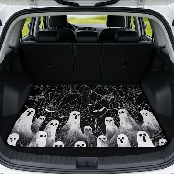 KUIFORTI Spider Webs Car Trunk Liner 29" x 39" Washable Dustproof Auto Trunk Protective Mat Anti-Scratch Vehicle Interior Protection Accessories for Daily Driving