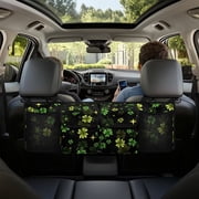 KUIFORTI St Patricks Car Trunk Organizer - Green Leaf Car Organization Collapsible Trunk Organizer Car Trunk Organizer for Sedan, Auto, SUV, Truck, Minivan, Leave Space for Buying and Shopping