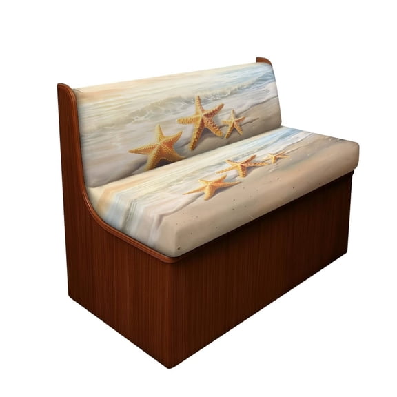 KUIFORTI Starfish Print RV Cushion Covers, Easy Installation Dinette Slipcovers Washable Replacement, Stretch Anti-Slip for Camper, Travel Trailer & Car Bench Seat
