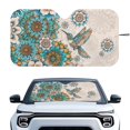 thumbnail image 1 of KUIFORTI Sun Shade Car Windshield Women Mandala Hummingbird Sun Screens for Cars, Sedans, SUVs, Trucks, Hatchbacks, Reusable Front Window Heat Insulation Protection, 1 of 6