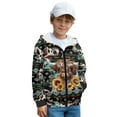 thumbnail image 1 of KUIFORTI Sunflower Cow Boys Sweaters 11-13 Years Elastic Fabrics Fleece-Lined Hooded Sweatshirt for Boys with Pockets Cozy Full Zip Hooded Jacket for Daily Life, 1 of 6