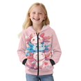 thumbnail image 1 of KUIFORTI Three Axolotl Sweater for Girls Fleece-Lined Skin-Friendly Lined Zip Up Hooded Sweatshirts for Girl Breathable Casual Long Sleeve Jacket 8-10 for Daily Life, 1 of 6