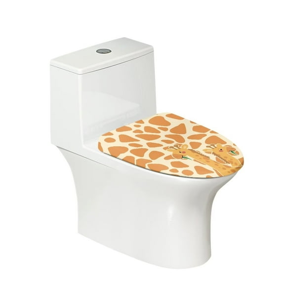 KUIFORTI Toilet Seat Cover Cute Giraffe Print Toilet Cover Novelty Toilet Lid Cover Decorative Durable Toilet Mat Protective Cover