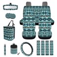 thumbnail image 1 of KUIFORTI Tribal Aztec Car Seat Cover Set Set 15 Pcs Automotive Front Seat & Bench Back Seat Cover Durable Anti Slip Universal Fit for Vehicles,Cars,Suvs,Vans,Sedans, 1 of 7
