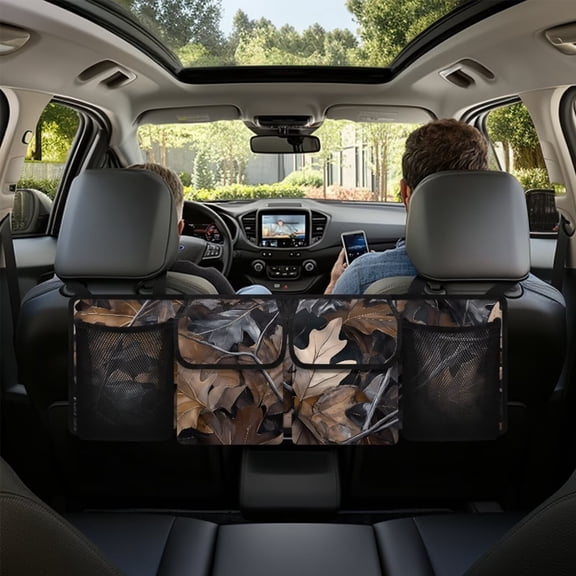 KUIFORTI Trunk Organizer with 4 Pockets, Camo Back Seat Car Organizer Machine Washable Car Organizers and Storage Will Provide More Space for SUV, Trucks, Van, Sedan