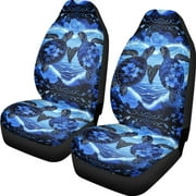 KUIFORTI Turtle Car Seat Covers for Women,Autumn Fall Theme Car Accessories Front Seat Protector Universal Seat Covers for Cars SUV Trucks Van,Waterproof