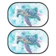 thumbnail image 1 of KUIFORTI Turtle Car Window Shades for Baby 20.47"x12.59" (2 Pack) - Blocks 99.98% UVR, Sun Protection and Sun Shade Blocker, Glare Shield Protection, Cling Side Car Window Screens, 1 of 8