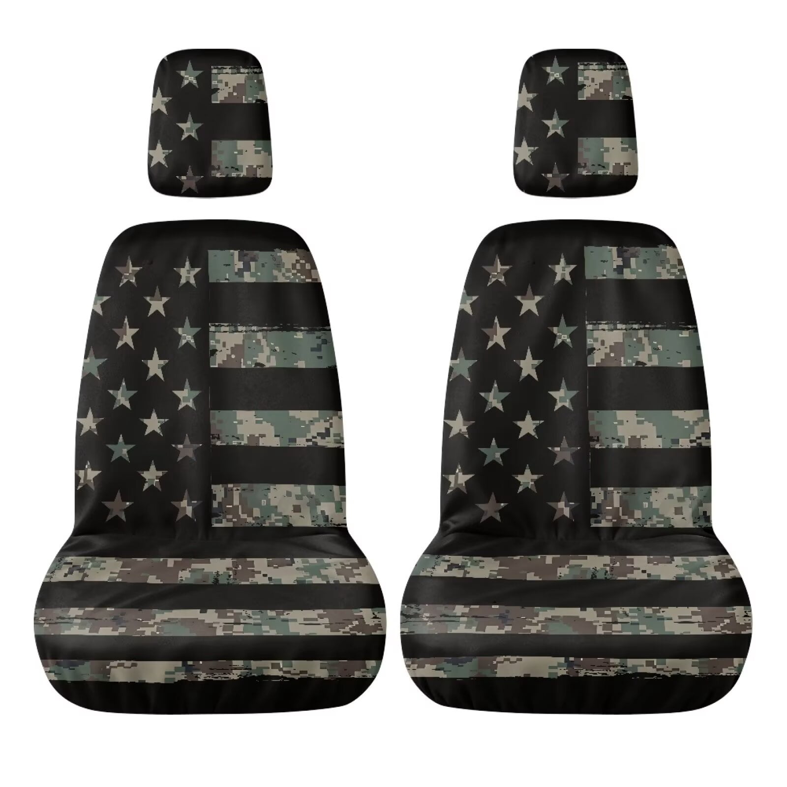 KUIFORTI US Flag UTV Seat Covers Seats Cover for UTV Compatible with Rhino 700 660 450 2004-2021 Easy Installation Easy to Install Rhino Accessories Bucket Seat Cover