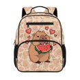 thumbnail image 1 of KUIFORTI Watermelon Capybara Toddler Backpack for Girls Kids School Bag with Multiple Organizer Pockets Breathable Adjustable Straps for Preschool Kindergarten Back to School Supplies, 1 of 7